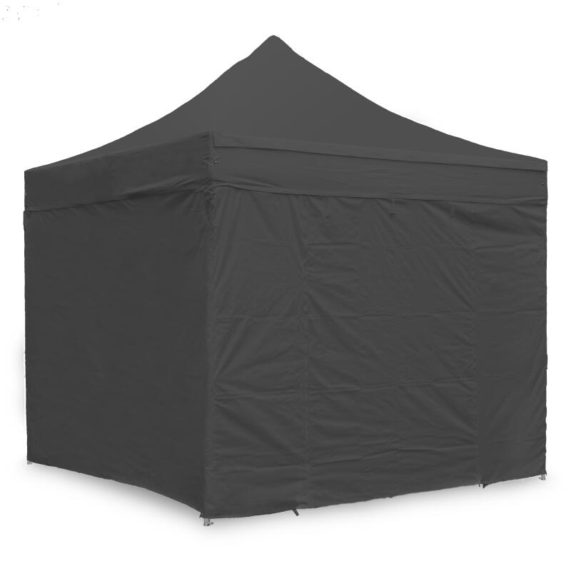 Graue Türwand mit Reißverschluss, 4 m – 300 g/m²