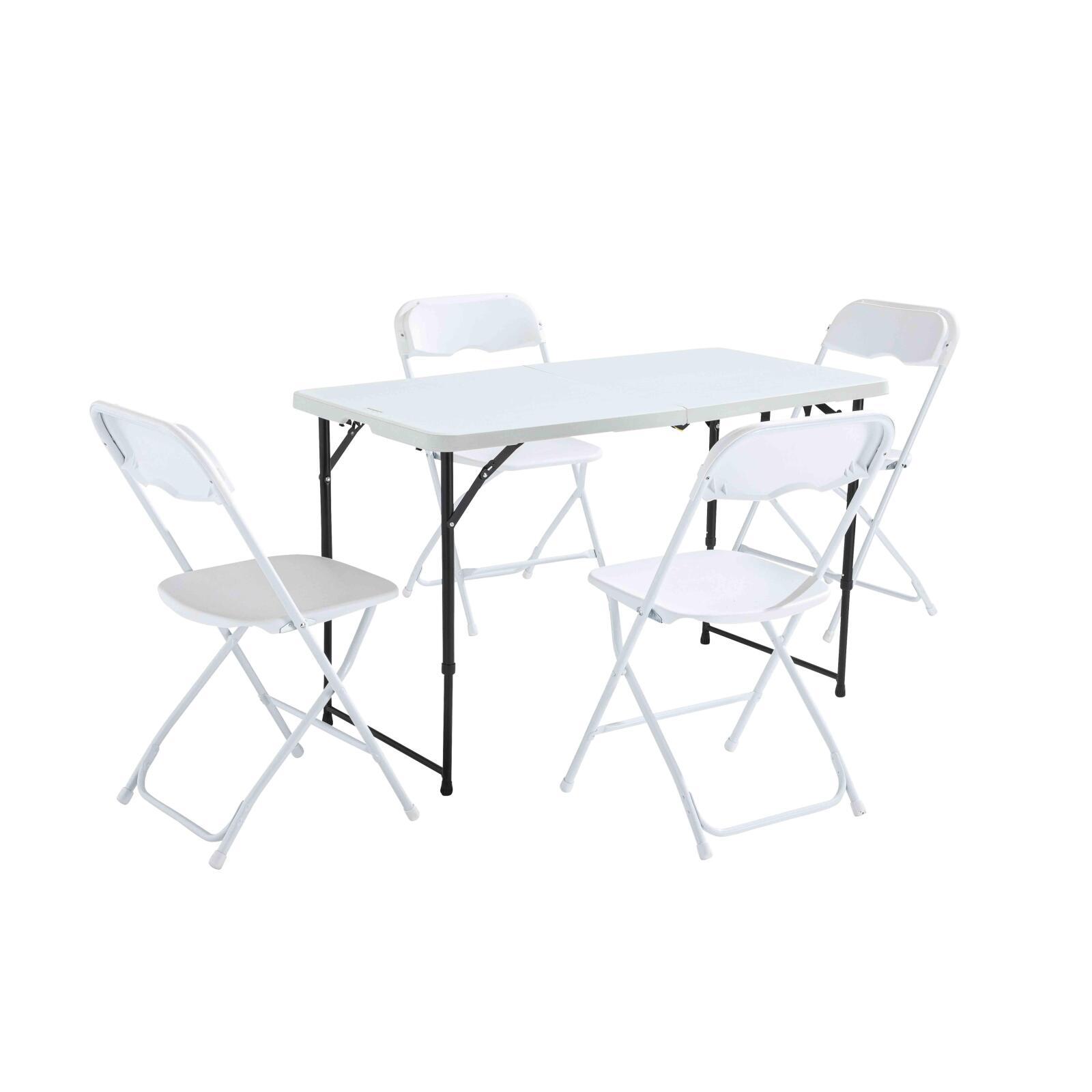 Klapptisch und Stühle 122 cm, 4 Sitze, HDPE Klapptisch und Stühle 122 cm, 4 Sitze, HDPE