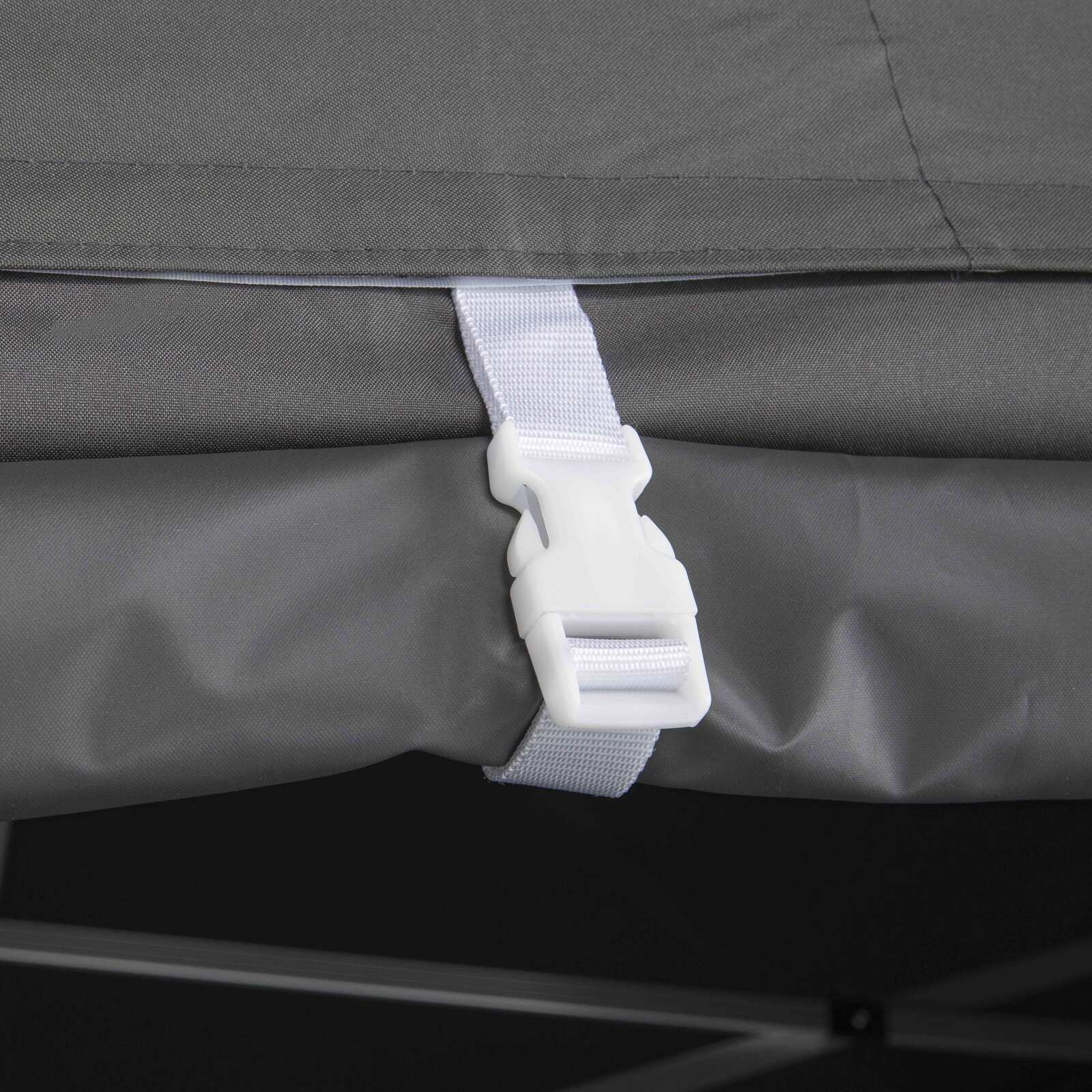 Graue Türwand mit Reißverschluss, 3 m, 520 g/m² – M2