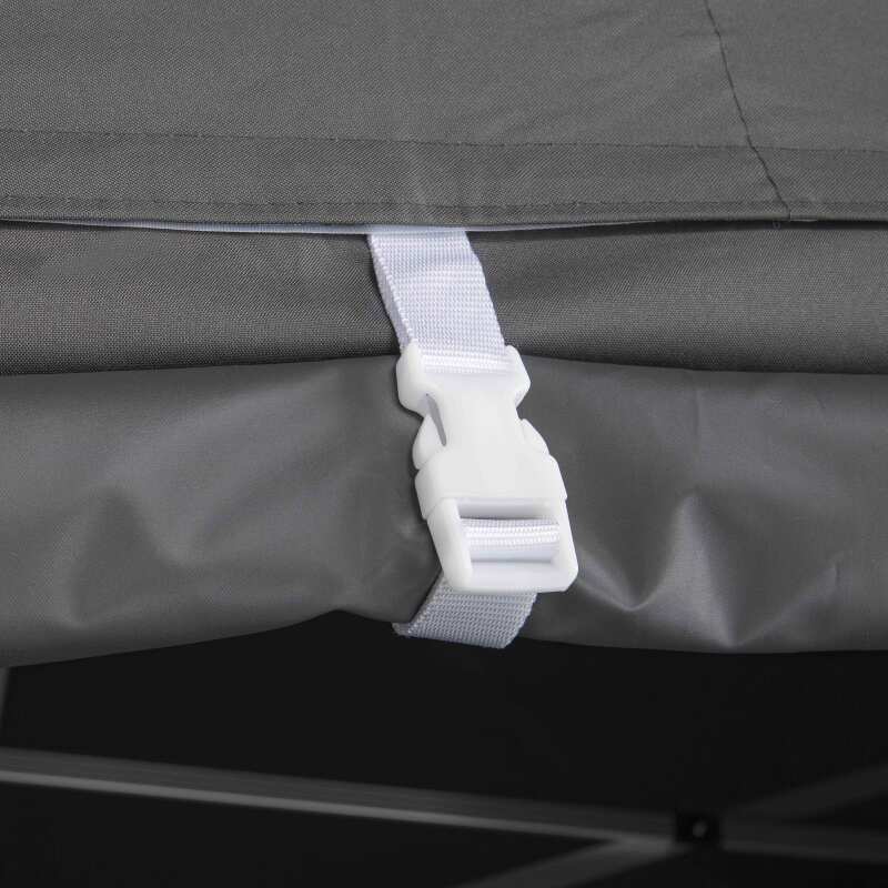 Graue Türwand mit Reißverschluss, 3 m, 520 g/m² – M2