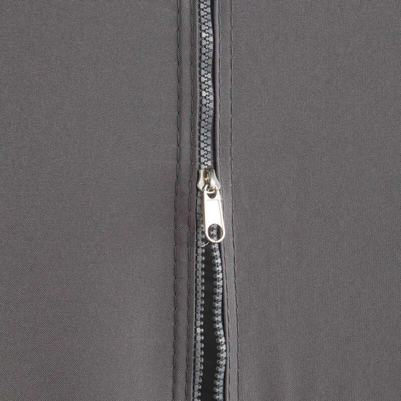 Graue Türwand mit Reißverschluss, 3 m, 520 g/m² – M2