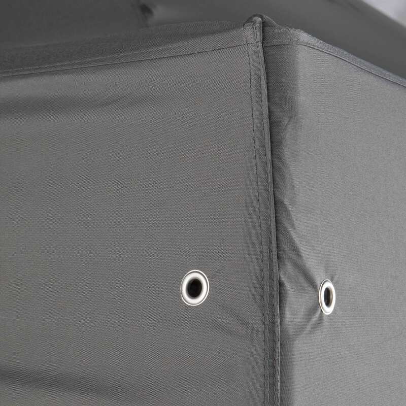 Graue Türwand mit Reißverschluss, 3 m, 520 g/m² – M2