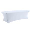 Elastische Tischdecke für Klapptisch 244 cm weiß