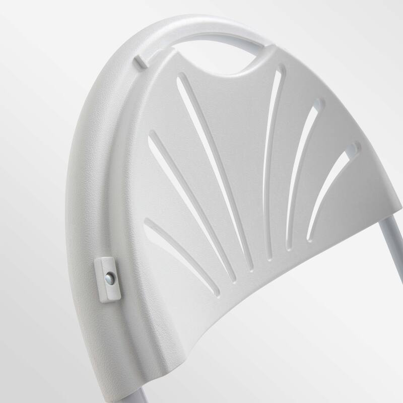 Klappstuhl weiss für den Empfang mit Lochmuster aus HDPE - 2er-Set