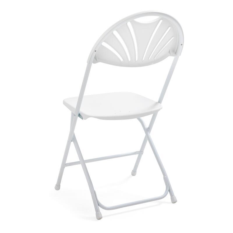 Klappstuhl weiss für den Empfang mit Lochmuster aus HDPE - 4er-Set