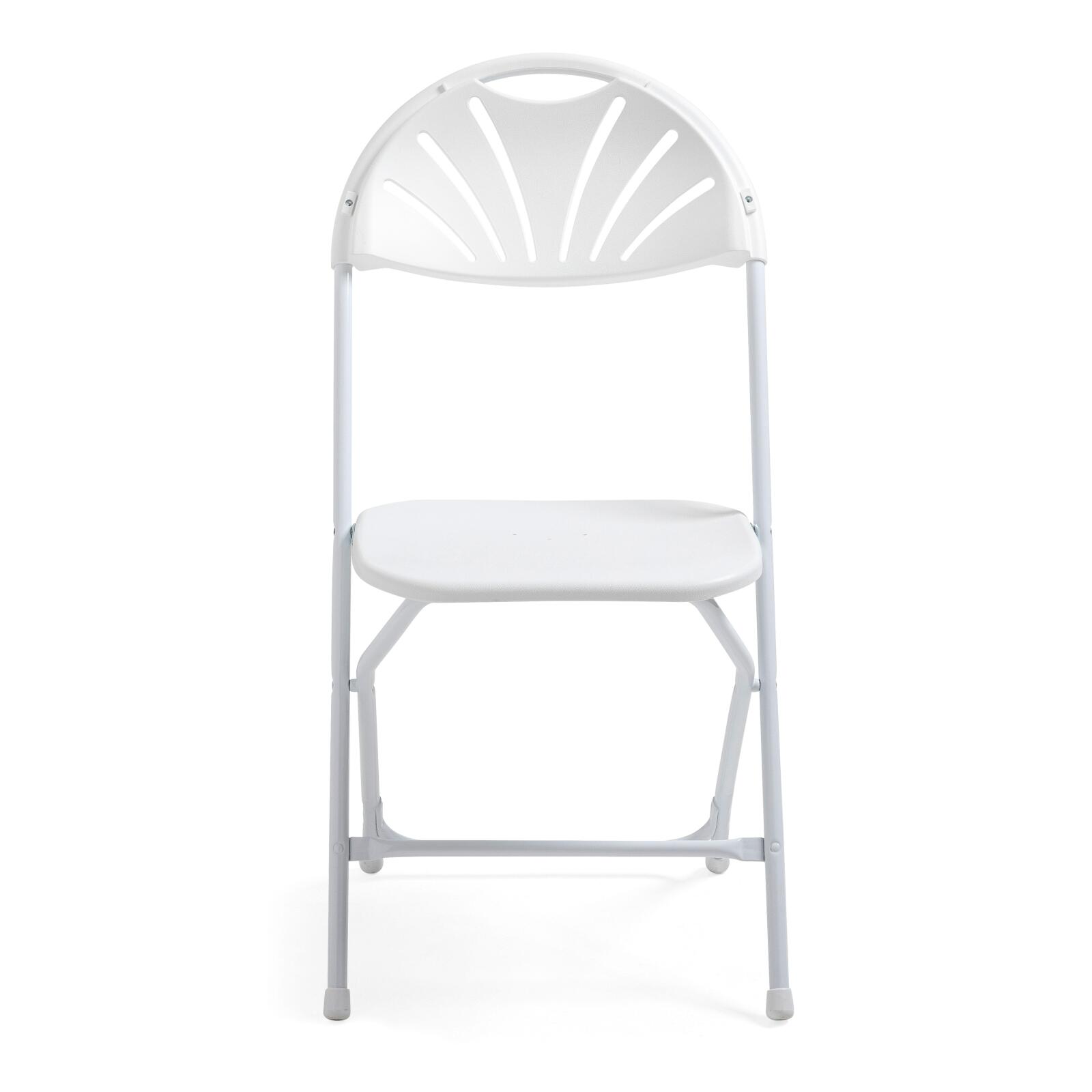 Klappstuhl weiss für den Empfang mit Lochmuster aus HDPE - 4er-Set