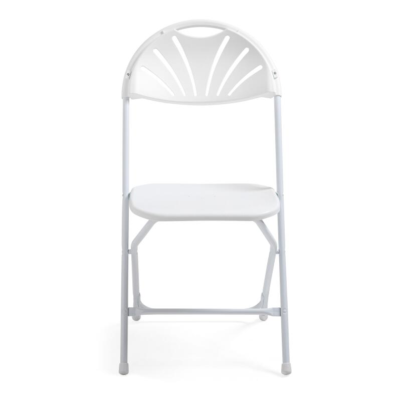 Klappstuhl weiss für den Empfang mit Lochmuster aus HDPE - 4er-Set