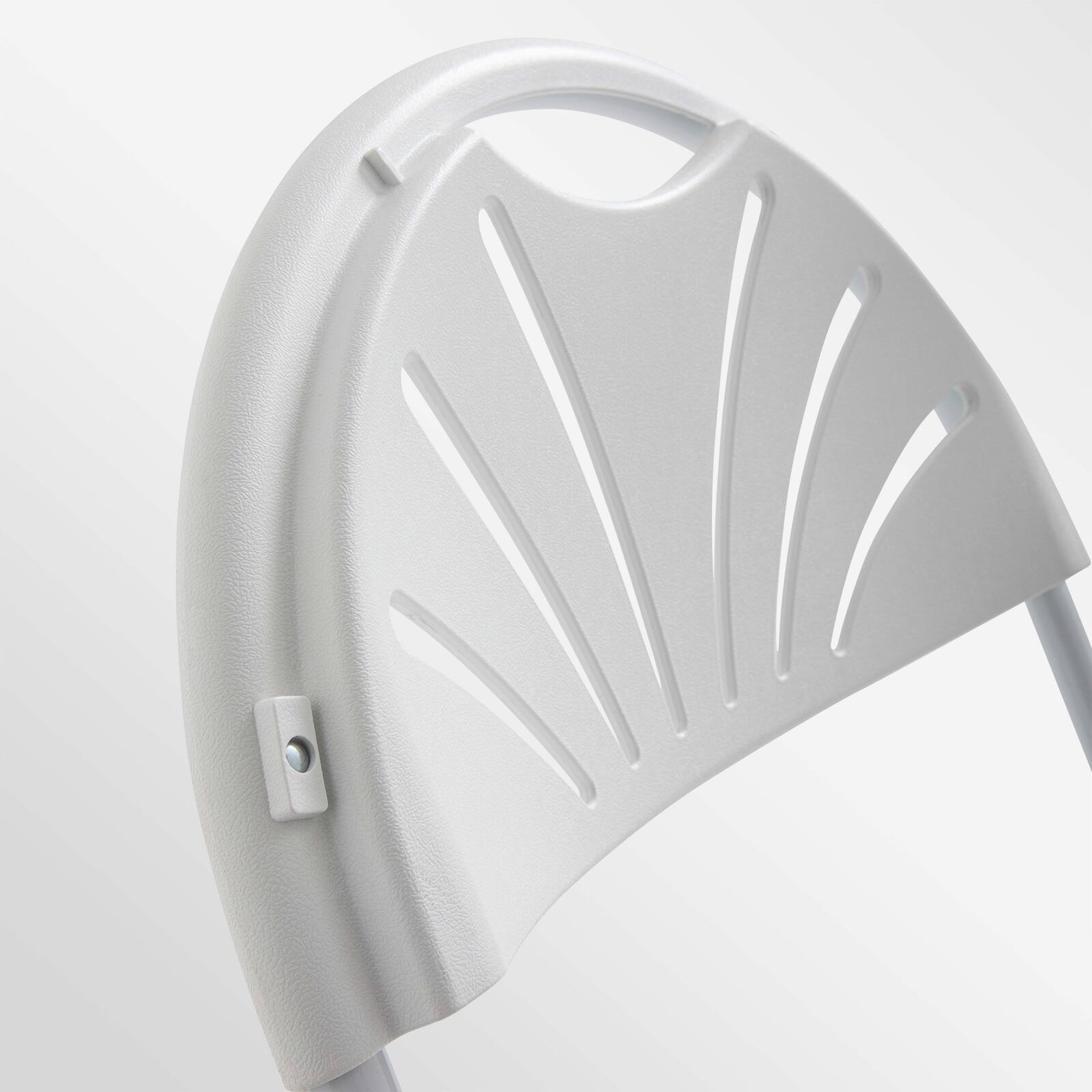 Klappstuhl weiss für den Empfang mit Lochmuster aus HDPE - 4er-Set