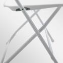 Klappstuhl weiss für den Empfang mit Lochmuster aus HDPE - 4er-Set