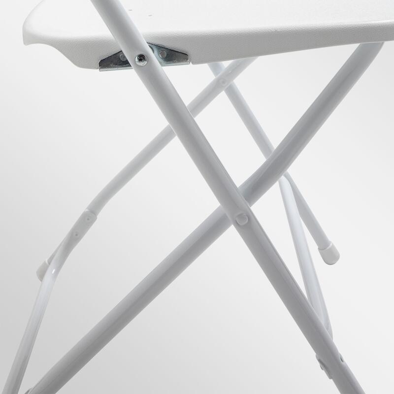 Klappstuhl weiss für den Empfang mit Lochmuster aus HDPE - 4er-Set