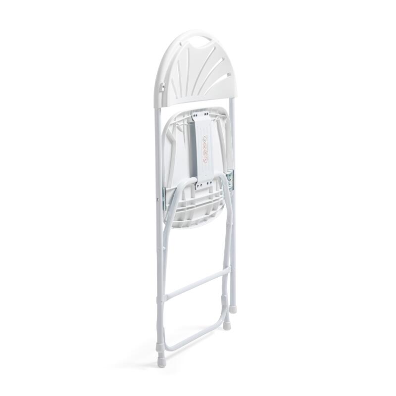 Klappstuhl weiss für den Empfang mit Lochmuster aus HDPE - 4er-Set
