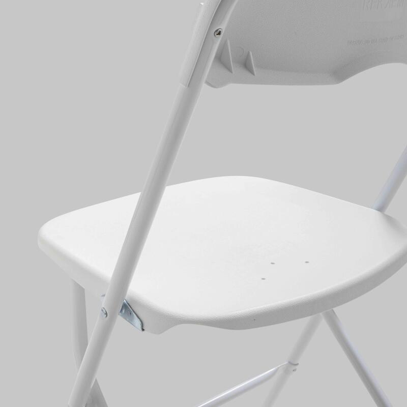 Klappstuhl weiss für den Empfang aus HDPE - 4er-Set
