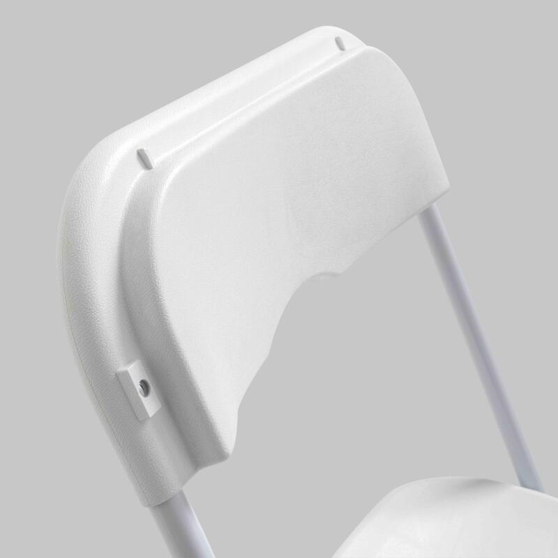 Klappstuhl weiss für den Empfang aus HDPE - 6er-Set