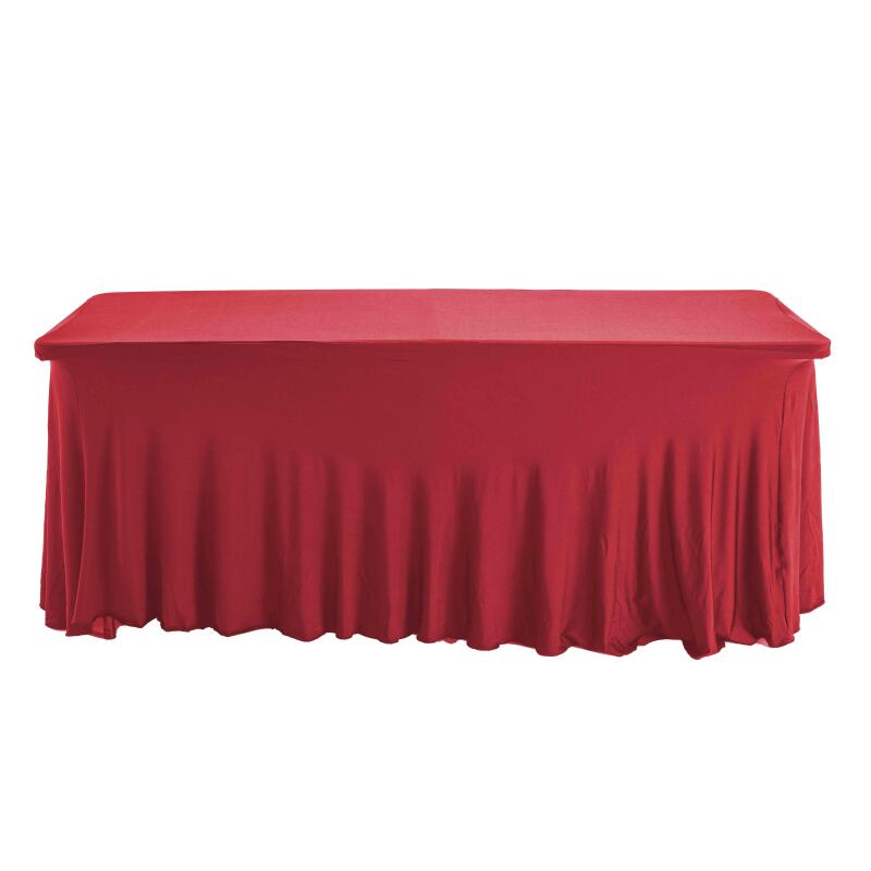 Elastische Tischdecke für Tisch 180 cm rot