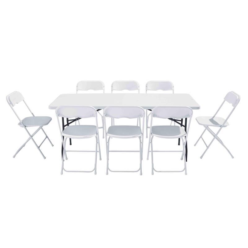 Klapptisch und 8 Stühle 183 cm MONOBLOC