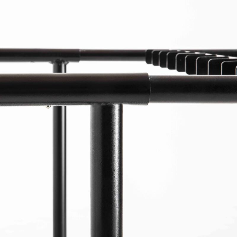 Set mit 18 klappbaren HDPE-Tischen 180 cm und Transportwagen