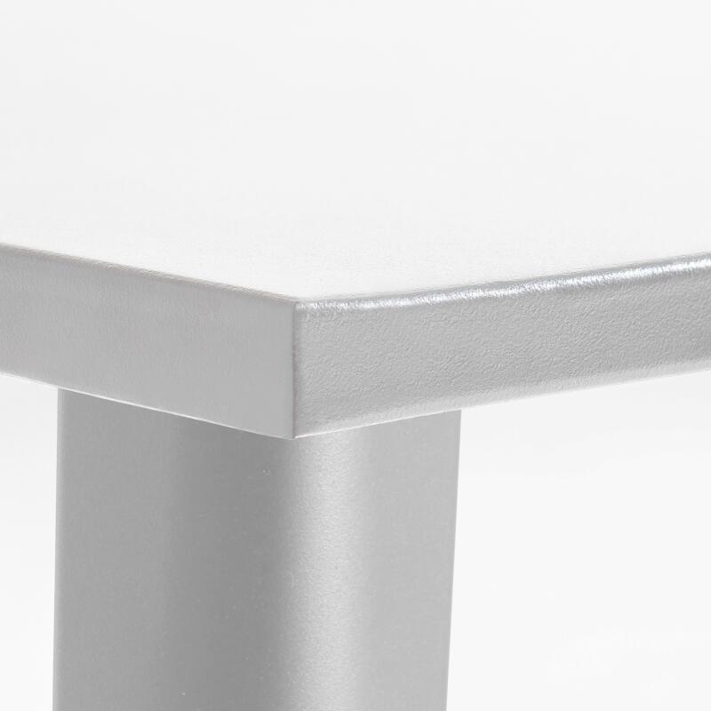 Hoher Garten-Hochtisch aus mattem schwarzem Metall (120 x 101 cm) (3/4)