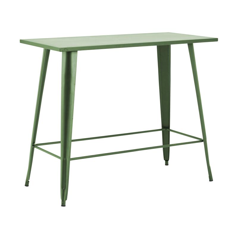 Hoher Garten-Hochtisch aus mattem schwarzem Metall (120 x 101 cm)