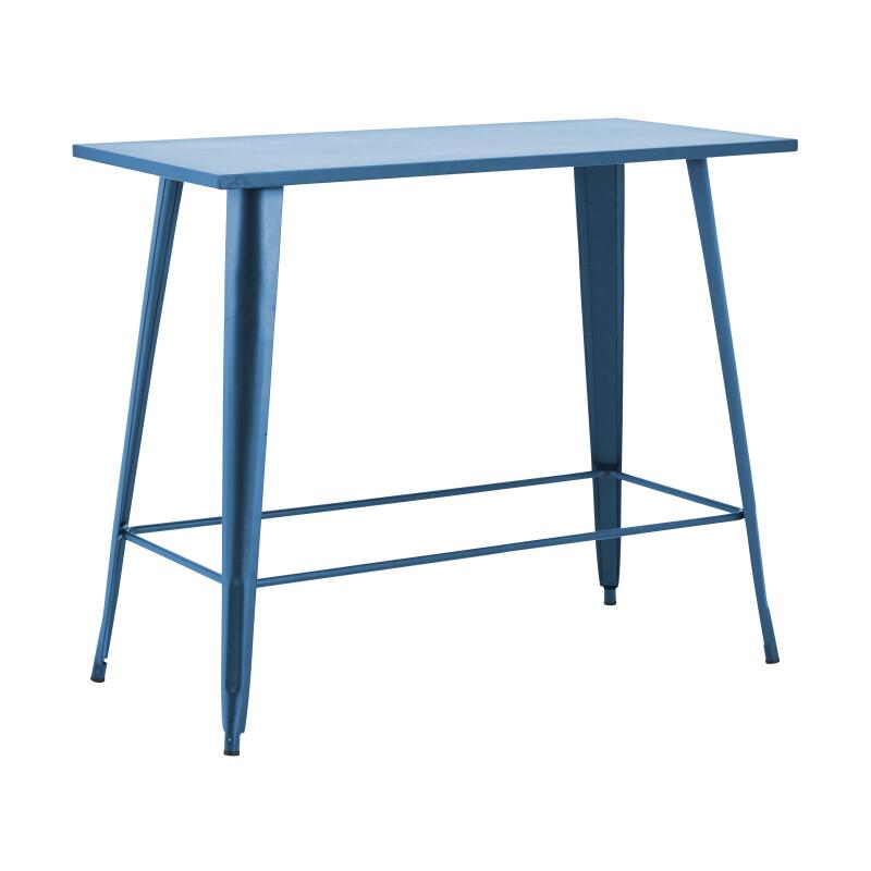 Hoher Garten-Hochtisch aus mattem schwarzem Metall (120 x 101 cm)