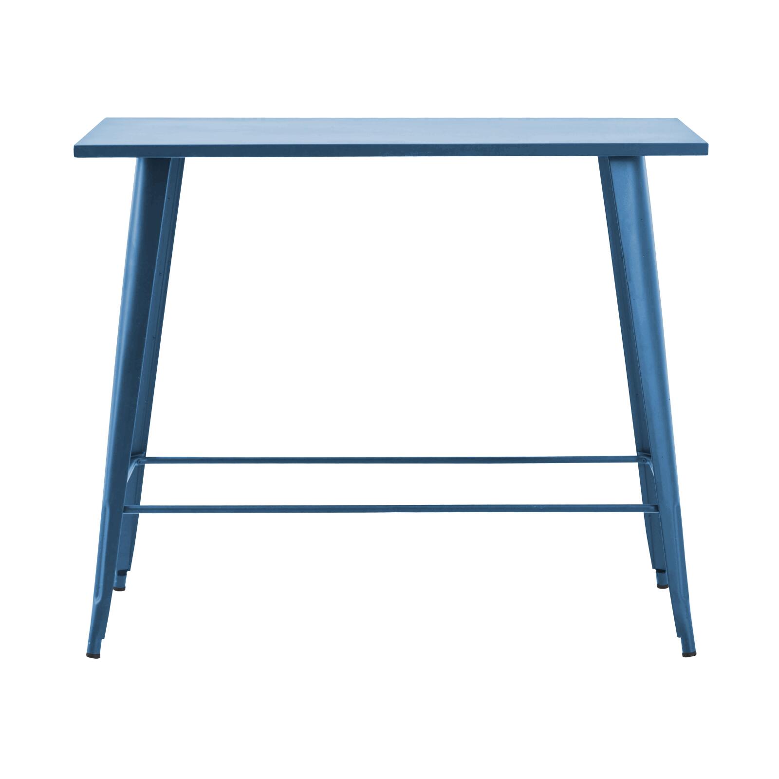 Hoher Garten-Hochtisch aus mattem schwarzem Metall (120 x 101 cm)