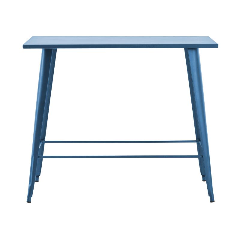 Hoher Garten-Hochtisch aus mattem schwarzem Metall (120 x 101 cm)