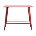 Hochgartentisch 120 x 60 cm und 4 Hocker aus mattem schwarzem Metall 