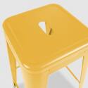 Gartenbarhocker aus mattem Metall (43 x 43 x 76 cm)