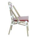 Pariser Bistrostuhl aus Aluminium und synthetischem Rattan