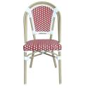 Pariser Bistrostuhl aus Aluminium und synthetischem Rattan