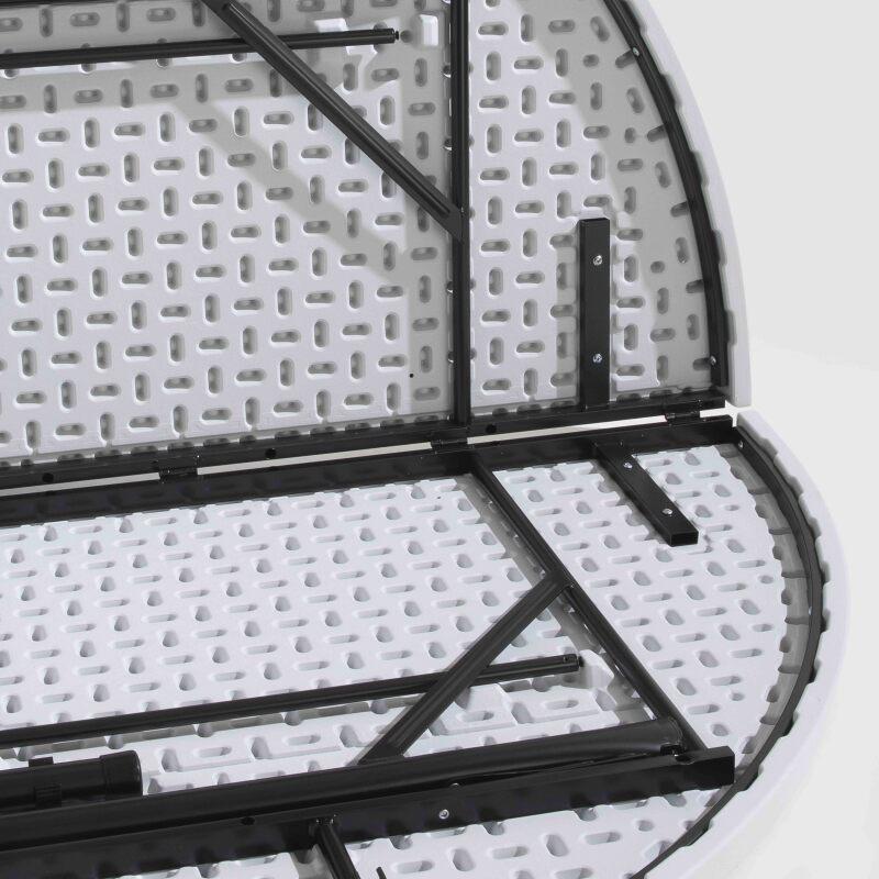 Set mit 5 runden Klapptischen 180 cm – 10 Sitzplätze