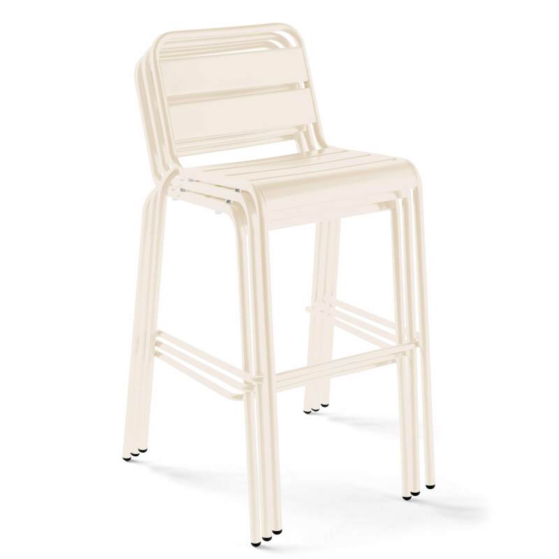 Hoher Metall-Barhocker