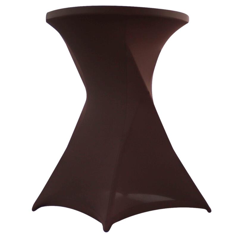 Klappbarer Stehtisch 110x80 und brauner Stretchbezug