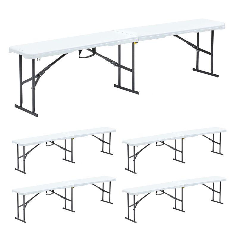 Klappbank 180cm - 5er-Set