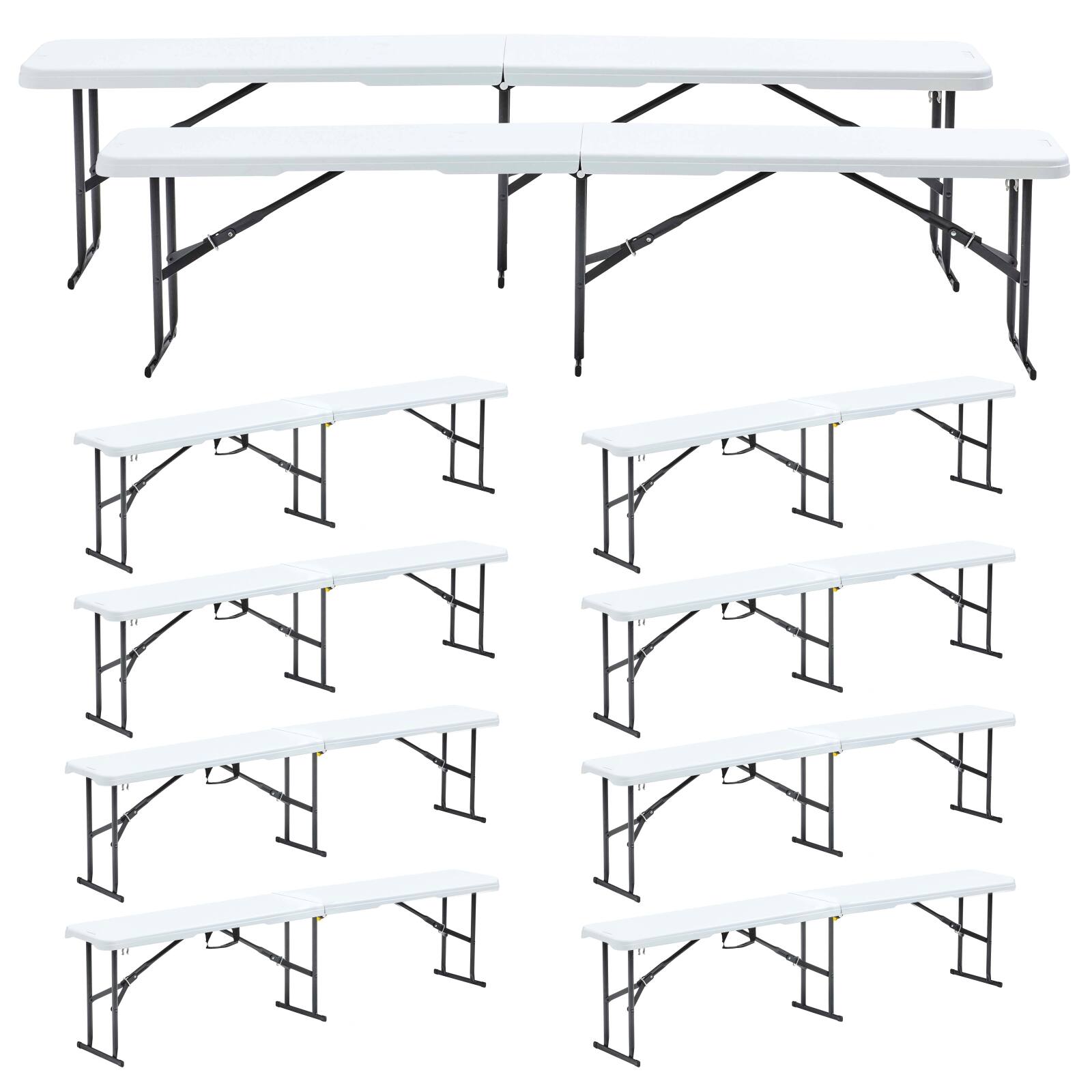 Klappbank 180cm - 10er-Set