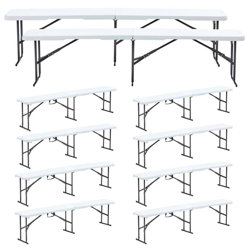 Klappbank 180cm - 10er-Set