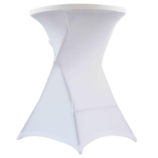 Weiße Stehtischabdeckung 110x80 cm