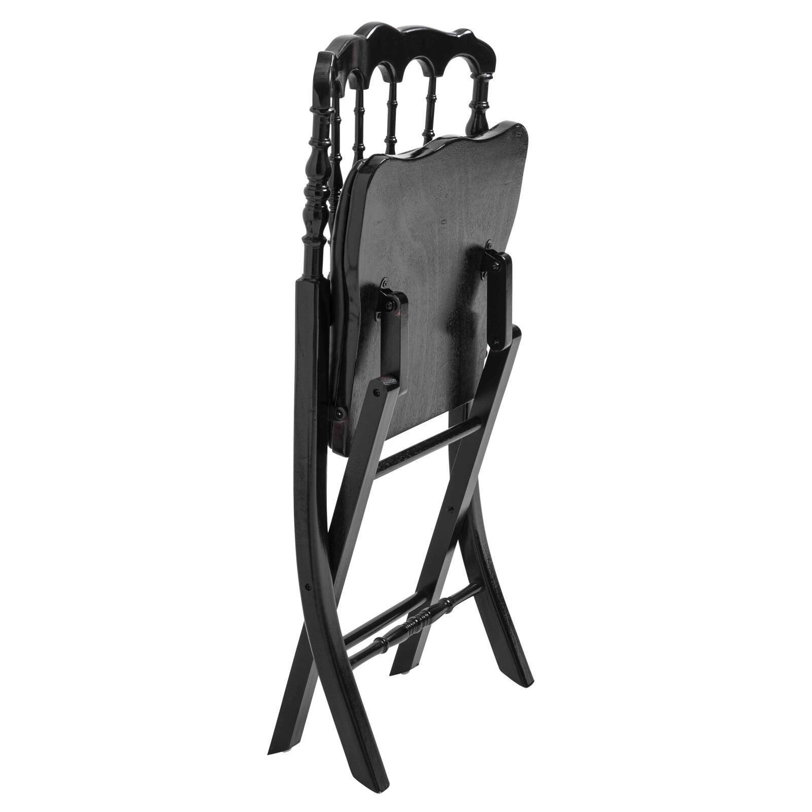 Klappstuhl schwarz aus Holz - 2er-Set