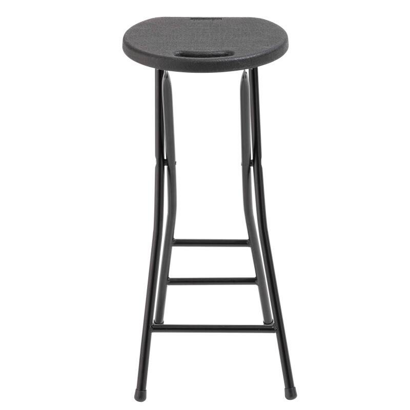 Set mit 10 schwarzen klappbaren Hochhockern