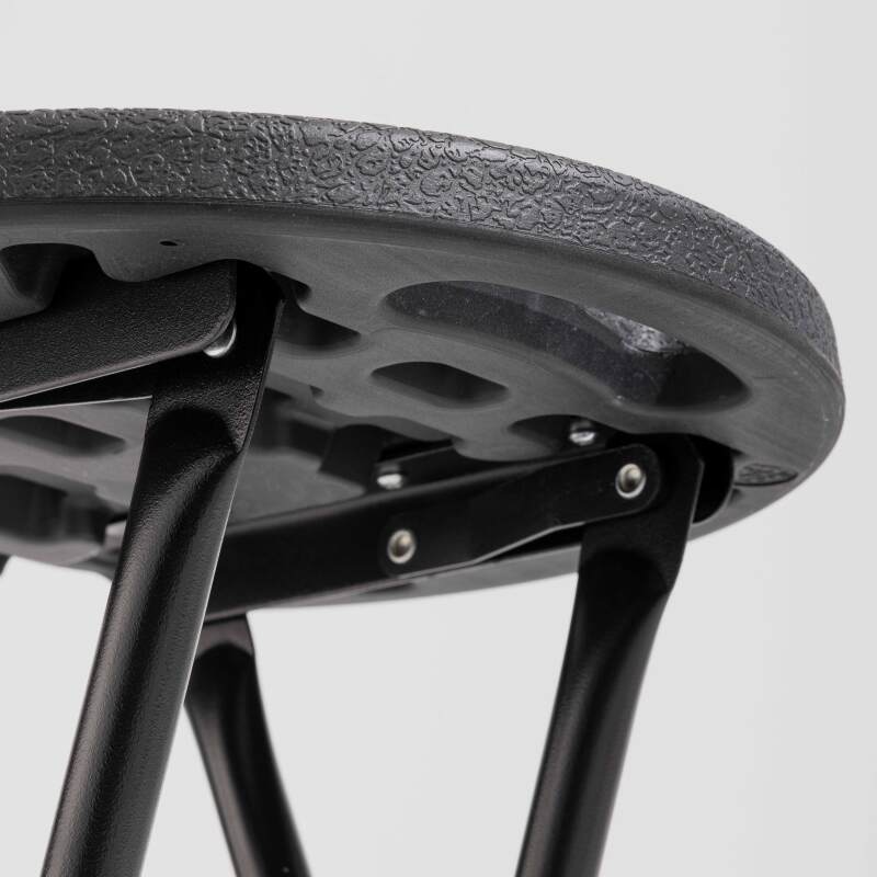 Set mit 10 schwarzen klappbaren Hochhockern