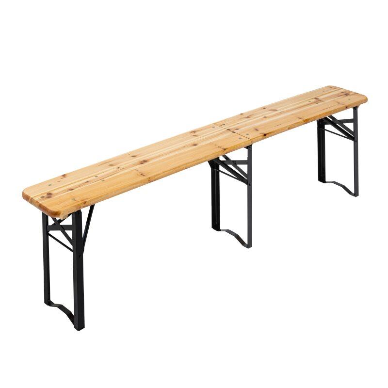 Klapptisch holz und Klappbänke 218cm 10 Plätze