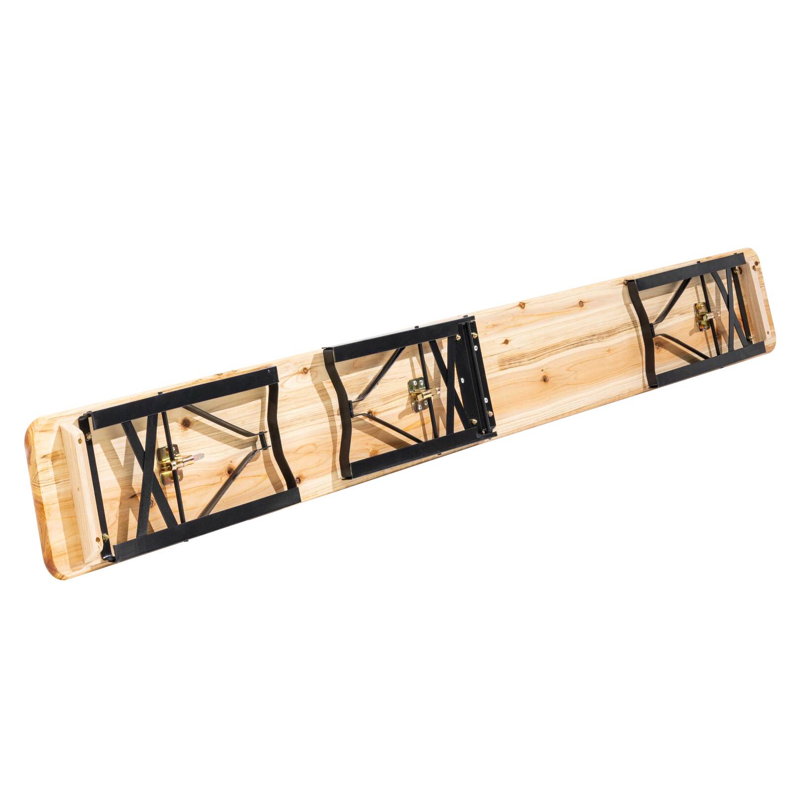 Klappbank Brauerei aus Holz 5 Sitzplätze 218 cm - Satz von 2