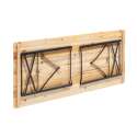 Klapptisch holz und 2 klappbare Holzbänke für 8 Plätze, 177 x 80 cm – 10er-Set