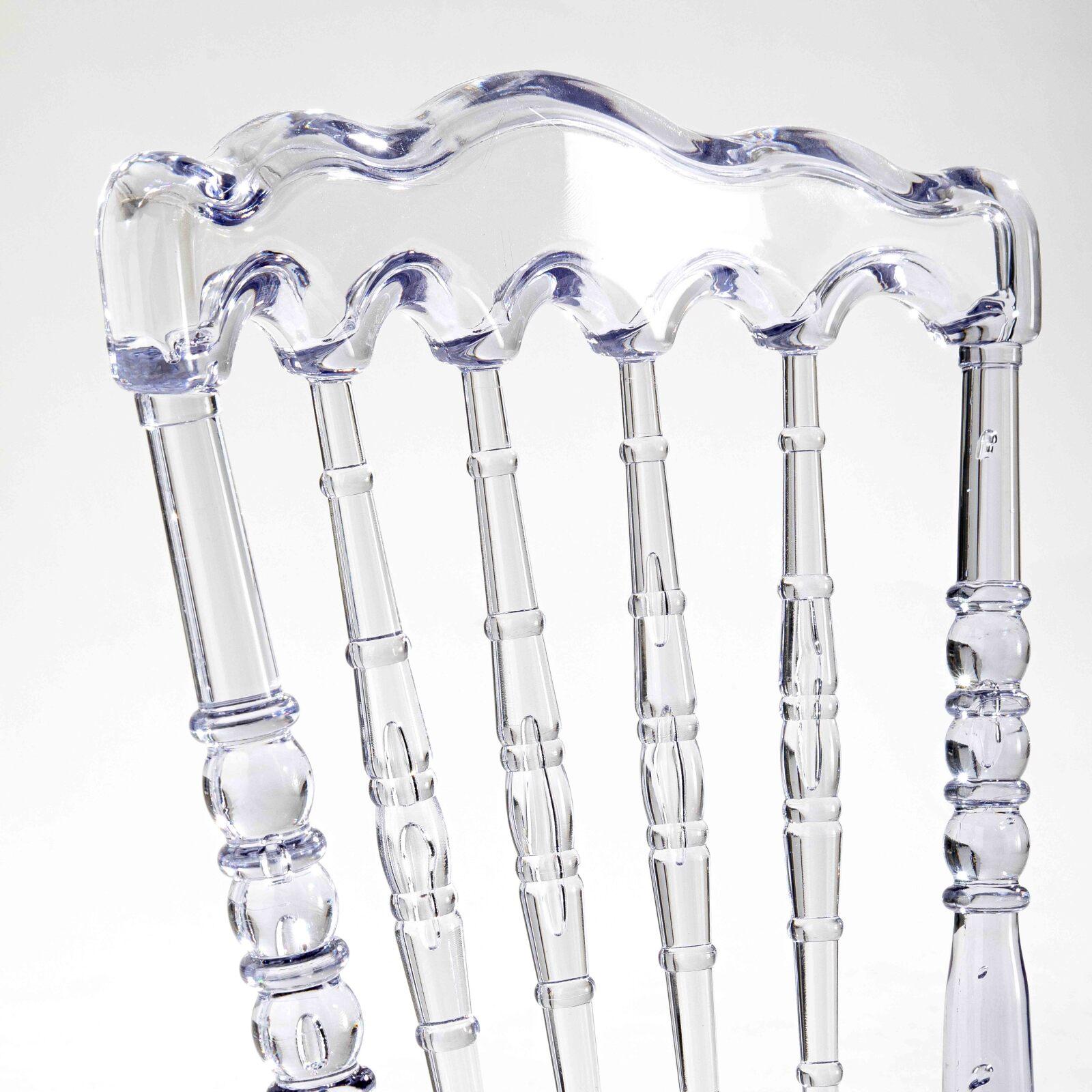 Set aus 4 transparenten, durchbrochenen Empfangsstühlen