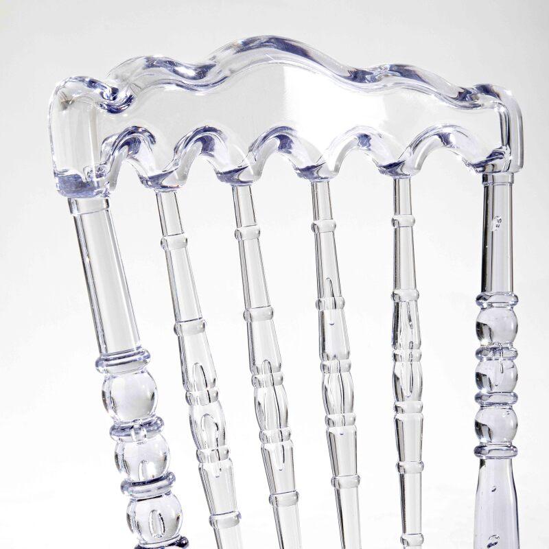 Set aus 4 transparenten, durchbrochenen Empfangsstühlen (4/5)