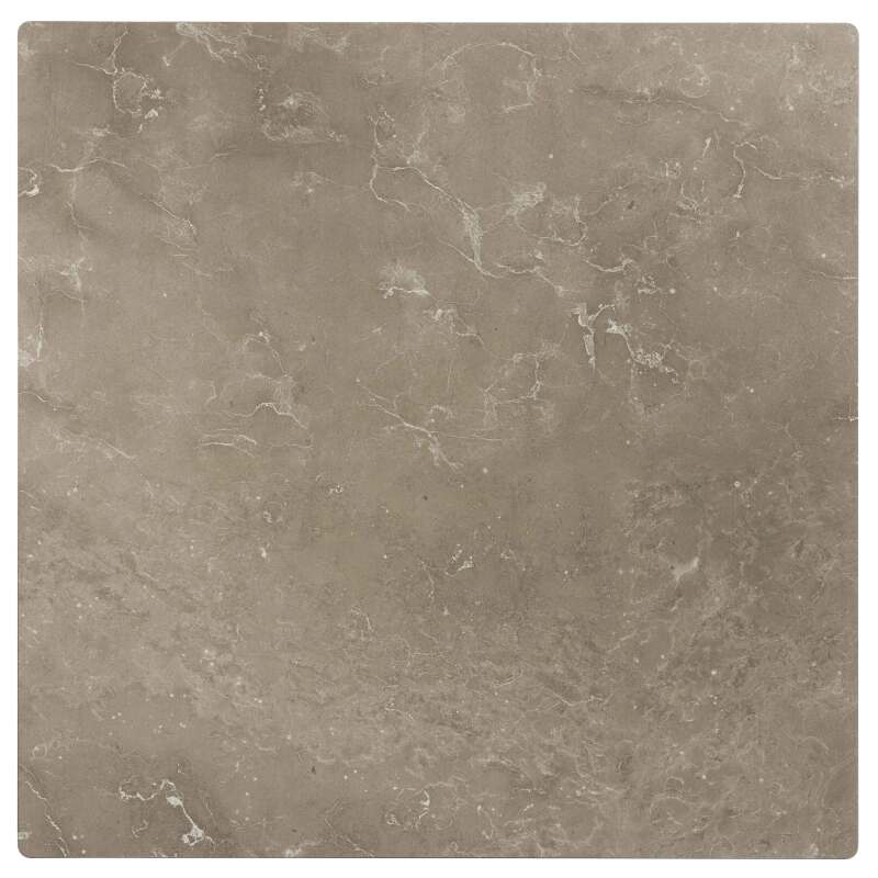 70x70 cm großer laminierter Liegetisch mit schwarzem Bein und Metallstühlen