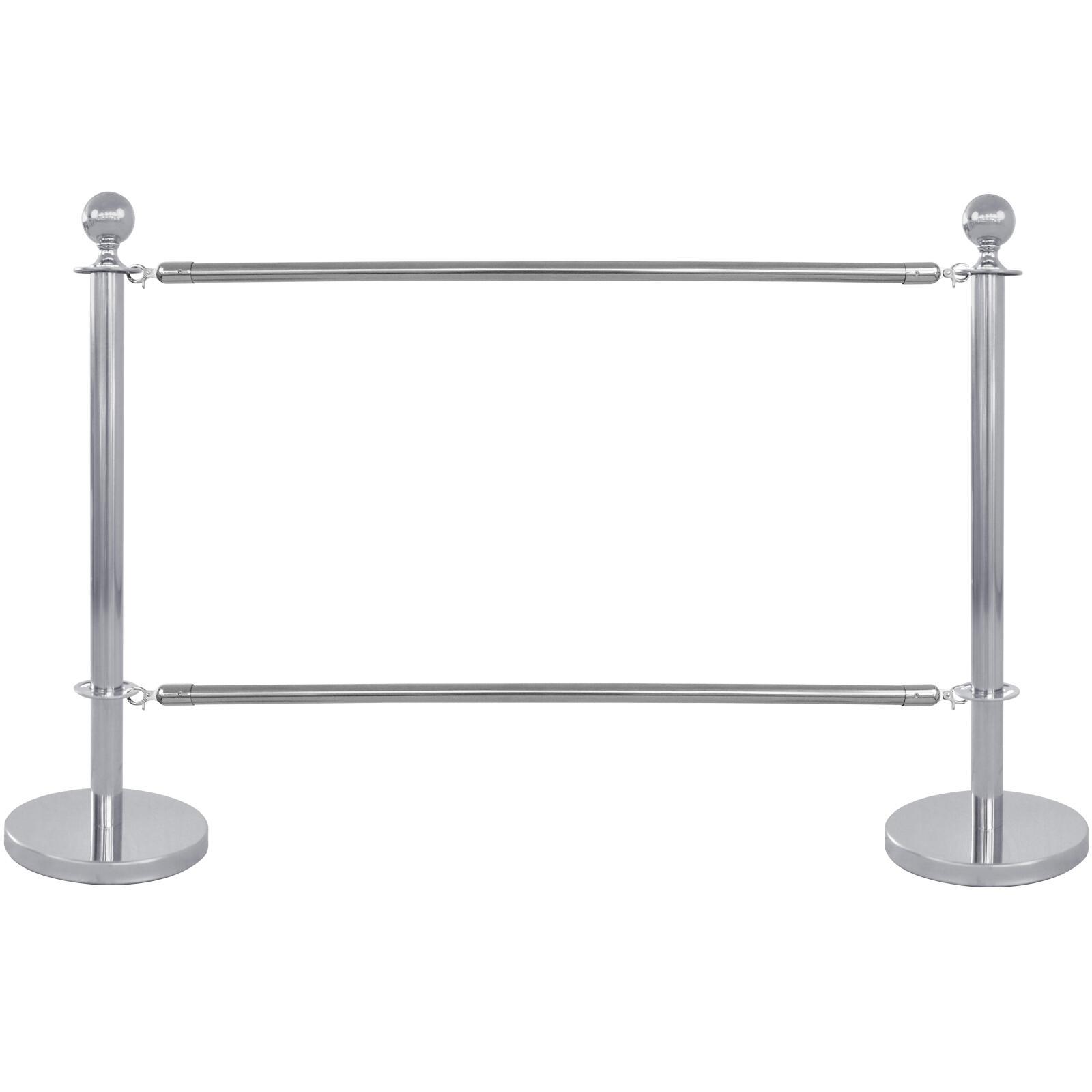 2 verchromte Terrassentrennpfosten 2 verchromte Terrassentrennpfosten