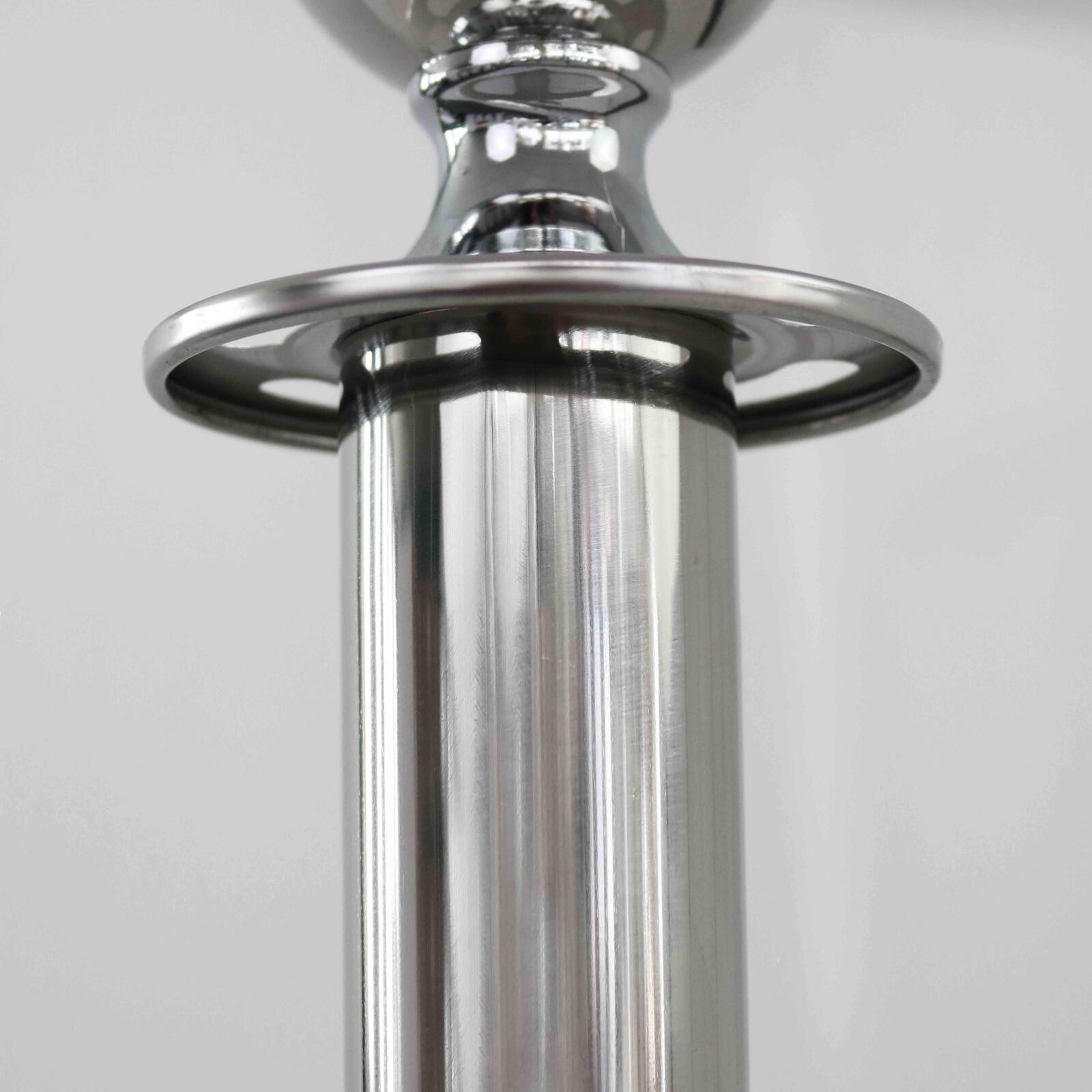 2 verchromte Terrassentrennpfosten