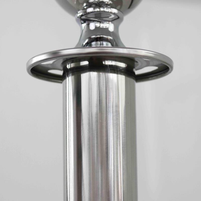 2 verchromte Terrassentrennpfosten