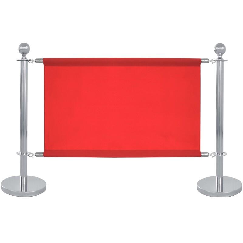 2 verchromte Terrassentrennpfosten