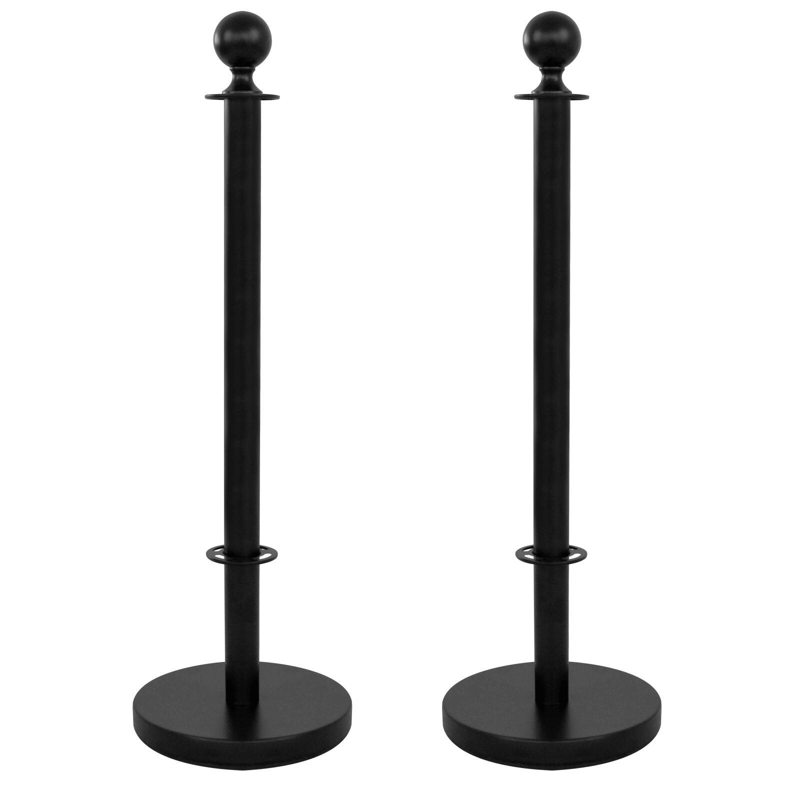 2 schwarze Terrassentrennpfosten 2 schwarze Terrassentrennpfosten